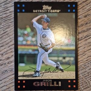 Topps Detroit Tigers Card with Black and White Accents
